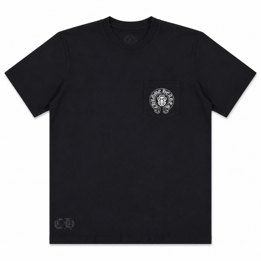 Black American Flag Pocket Tee front