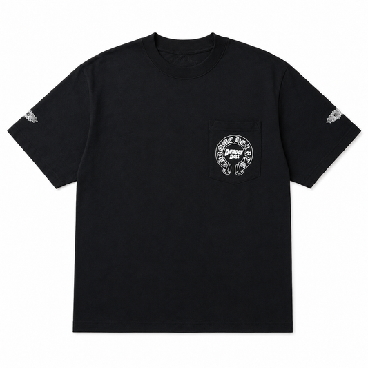 Black Deadly Doll Pocket Tee front