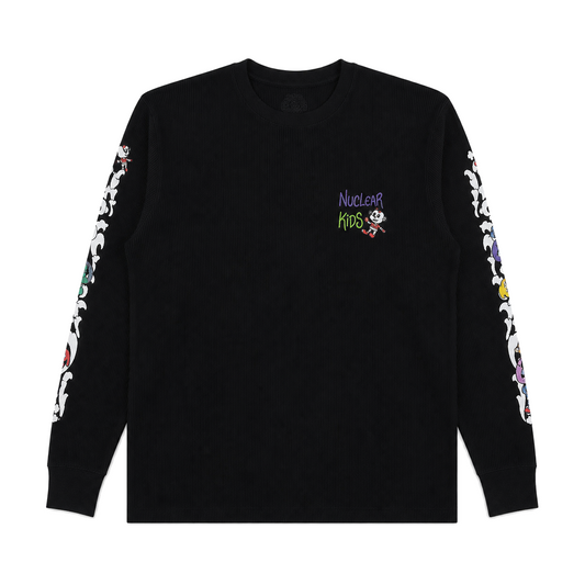 BLACK NUCLEAR KIDS THERMAL LONGSLEEVE front