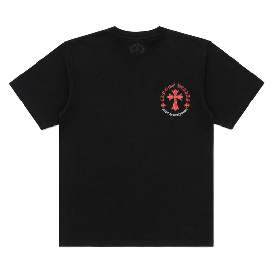 BLACK RED MADE IN HOLLYWOOD CROSS TEE front