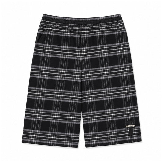 GREY AFTER SCHOOL CROSS PATCH SHORTS — front view